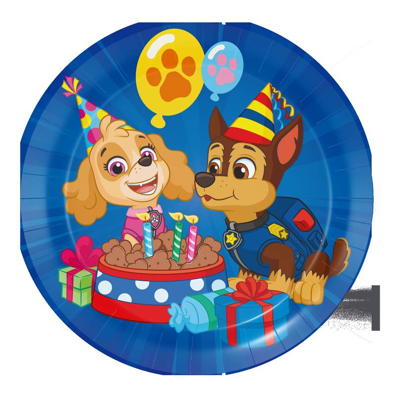 8 piatti Paw Patrol 18 cm