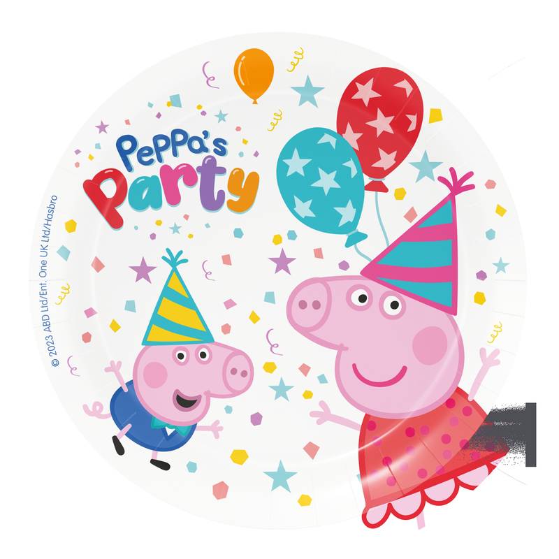 8 Platos 18 Cm Peppa Pig