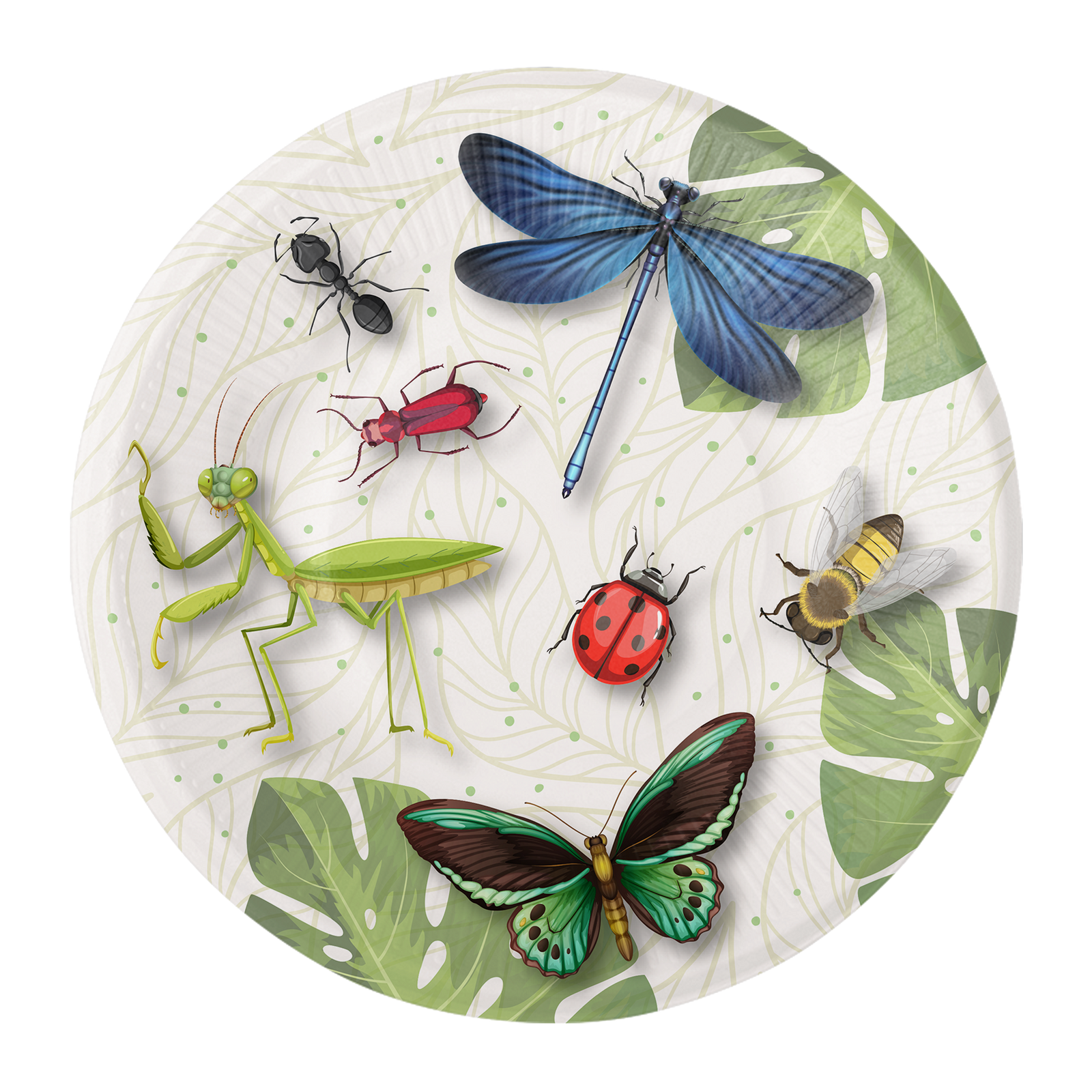 8 Piatti 18 cm BIRTHDAY BUGS