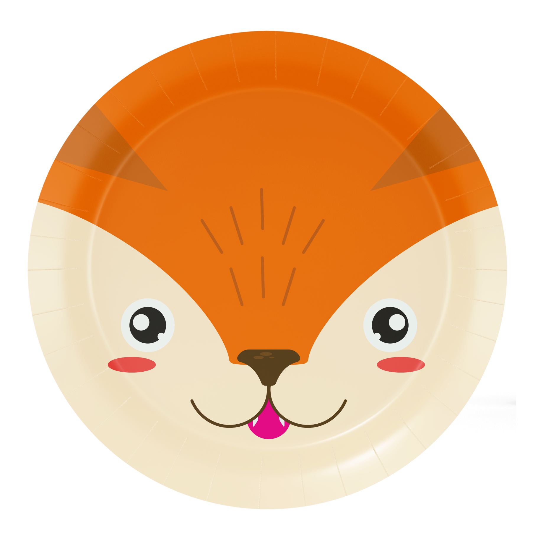 8 Platos 18 cm FOX ANIMAL FACES