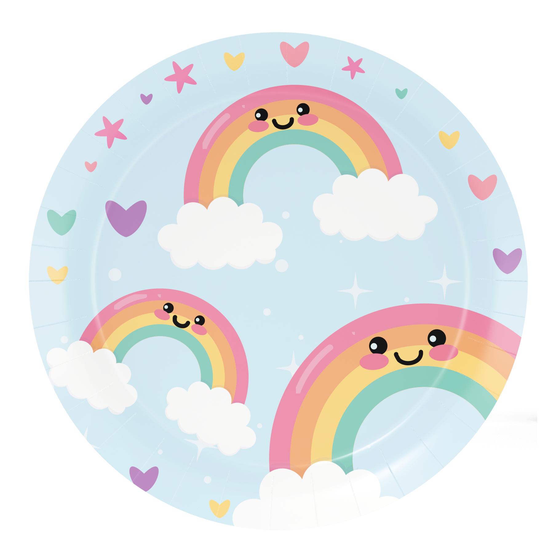 8 Piatti Happy Rainbow 18 cm