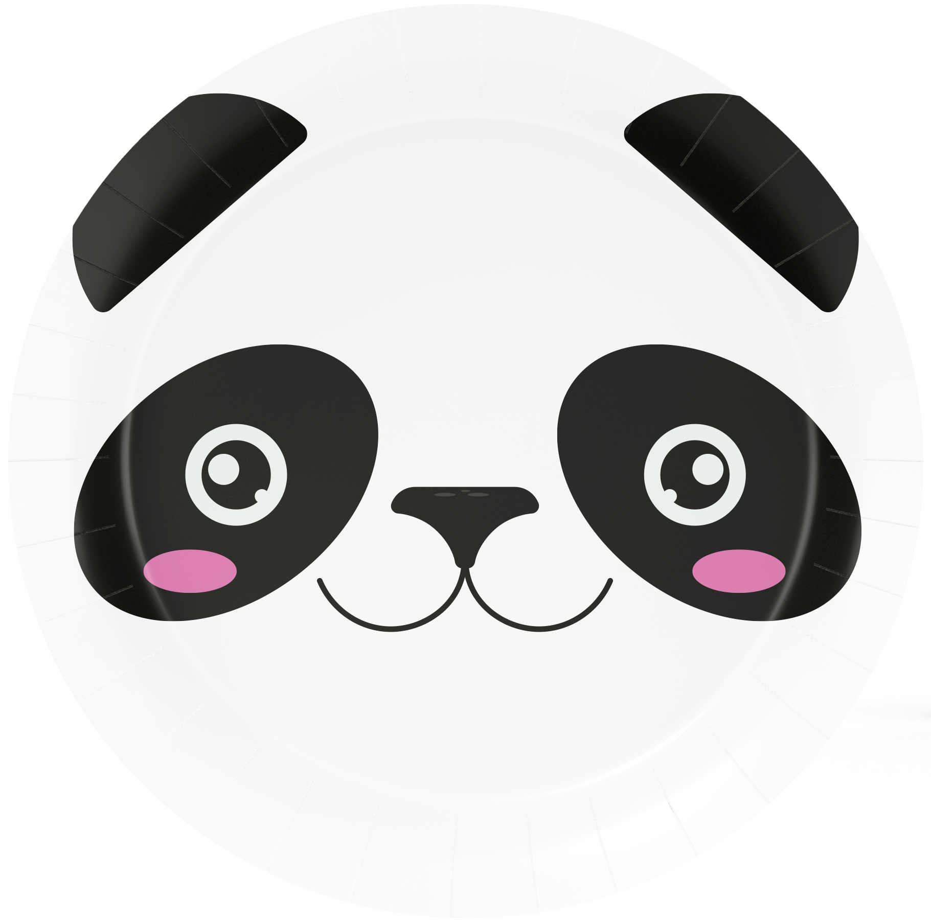 8 Platos 18 cm PANDA ANIMAL FACES
