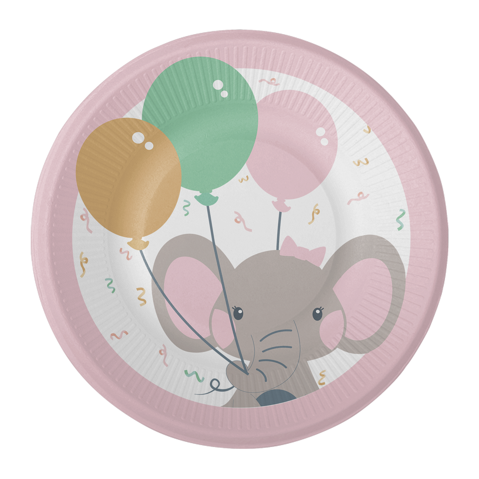 8 Platos 18 cm Pink Elephant