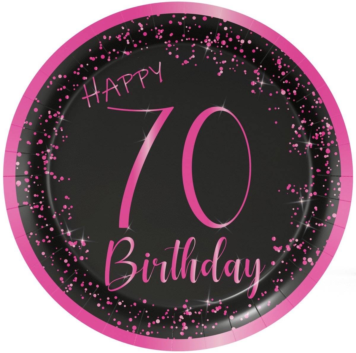 8 Platos 23 cm Elegant Pink 70 años