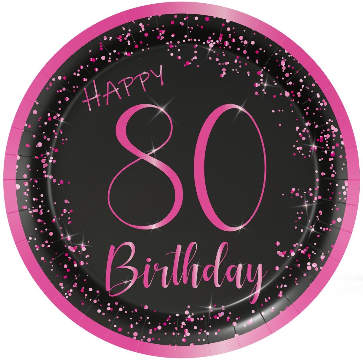 8 Platos 23 cm Elegant Pink 80 años