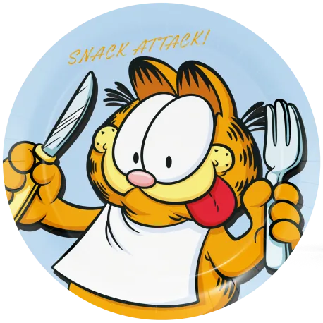8 assiettes Garfield 23 cm