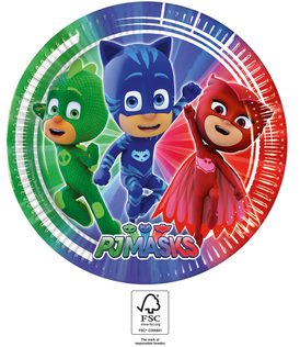 8 Pratos 23 Cm Pj Masks
