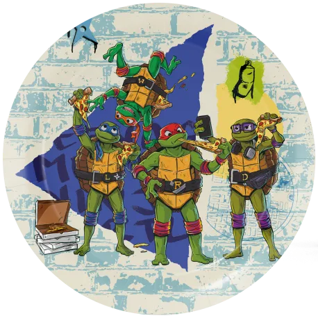 8 Platos 23 Cm Tortugas Ninja