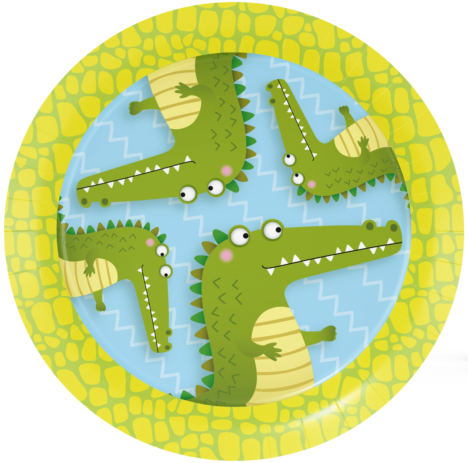 8 Platos 23 cm ALLIGATOR PARTY