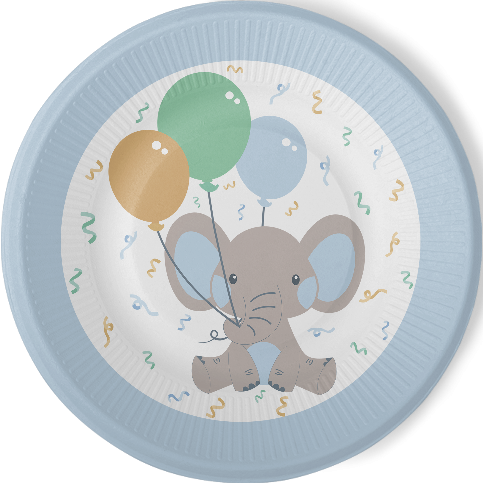 8 Platos 23 cm Blue Elephant