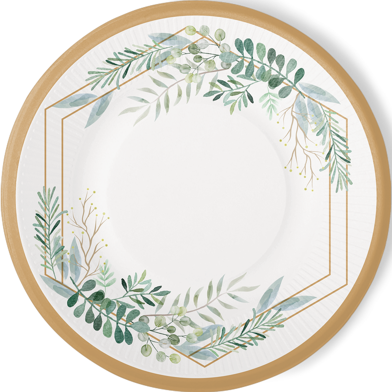 8 Platos 23 cm GREENERY