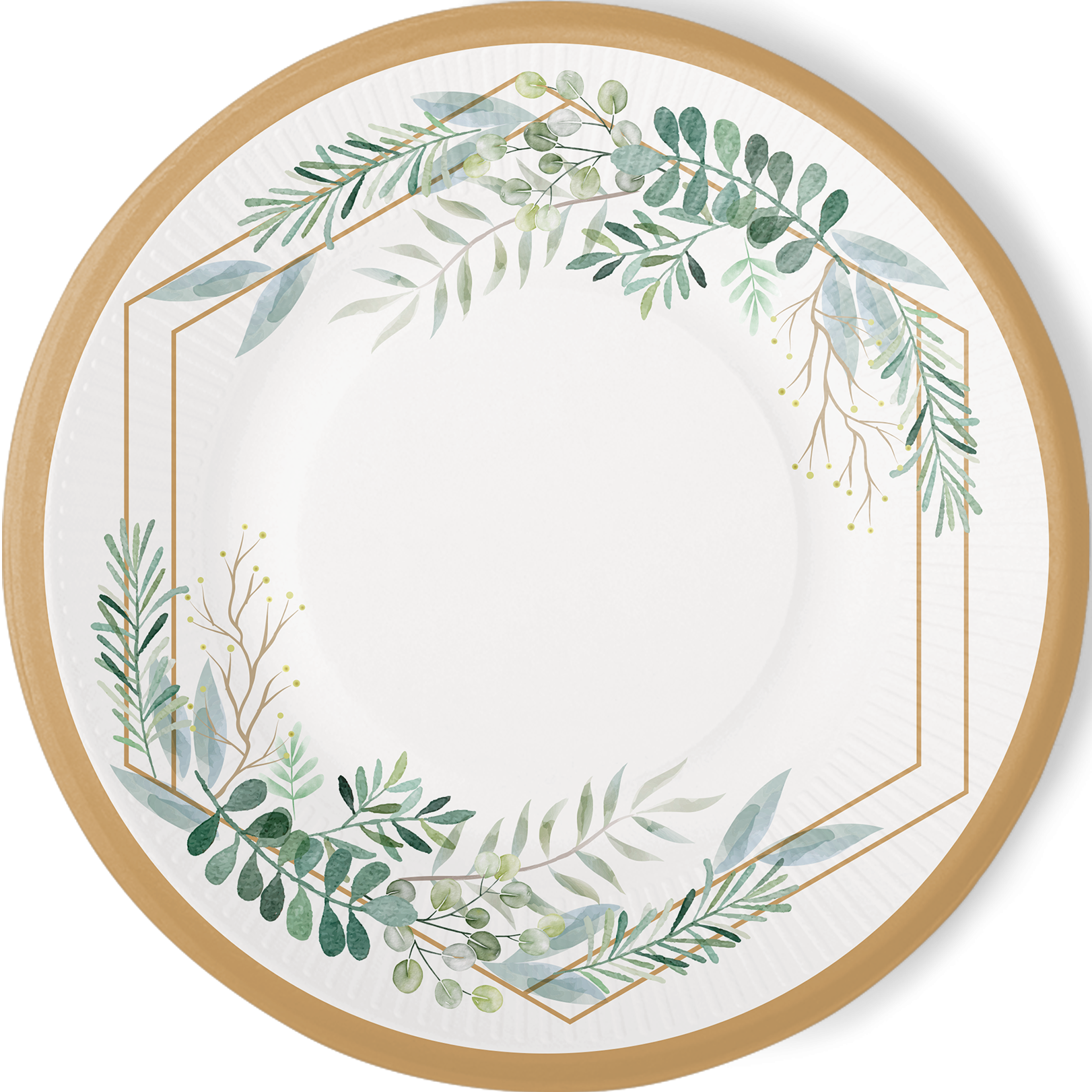 8 Platos 23 cm GREENERY