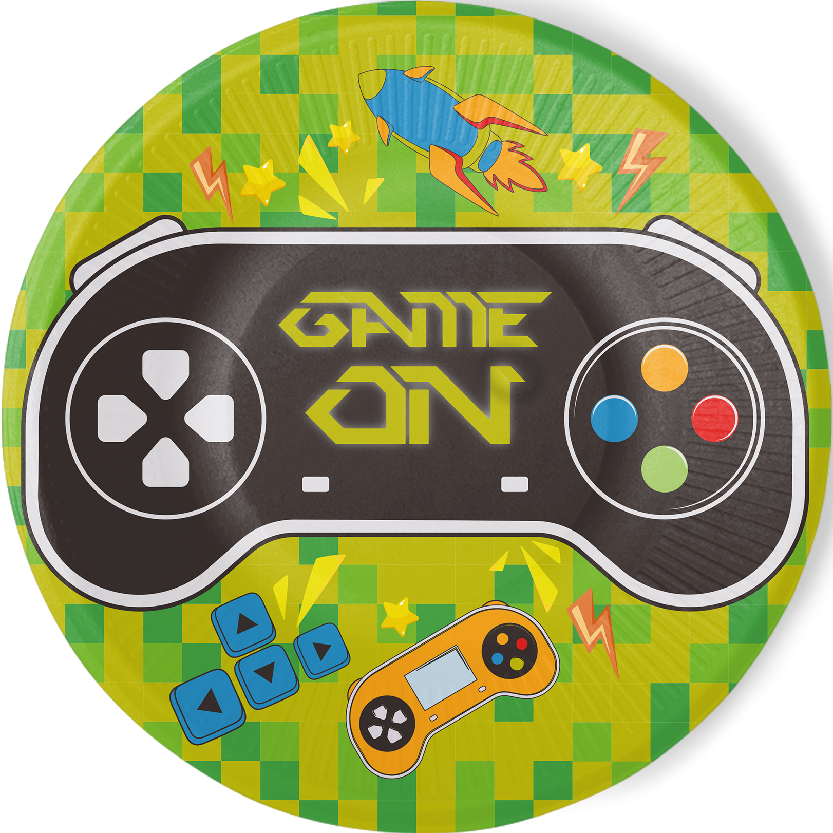 8 Platos Gaming Party 23 cm