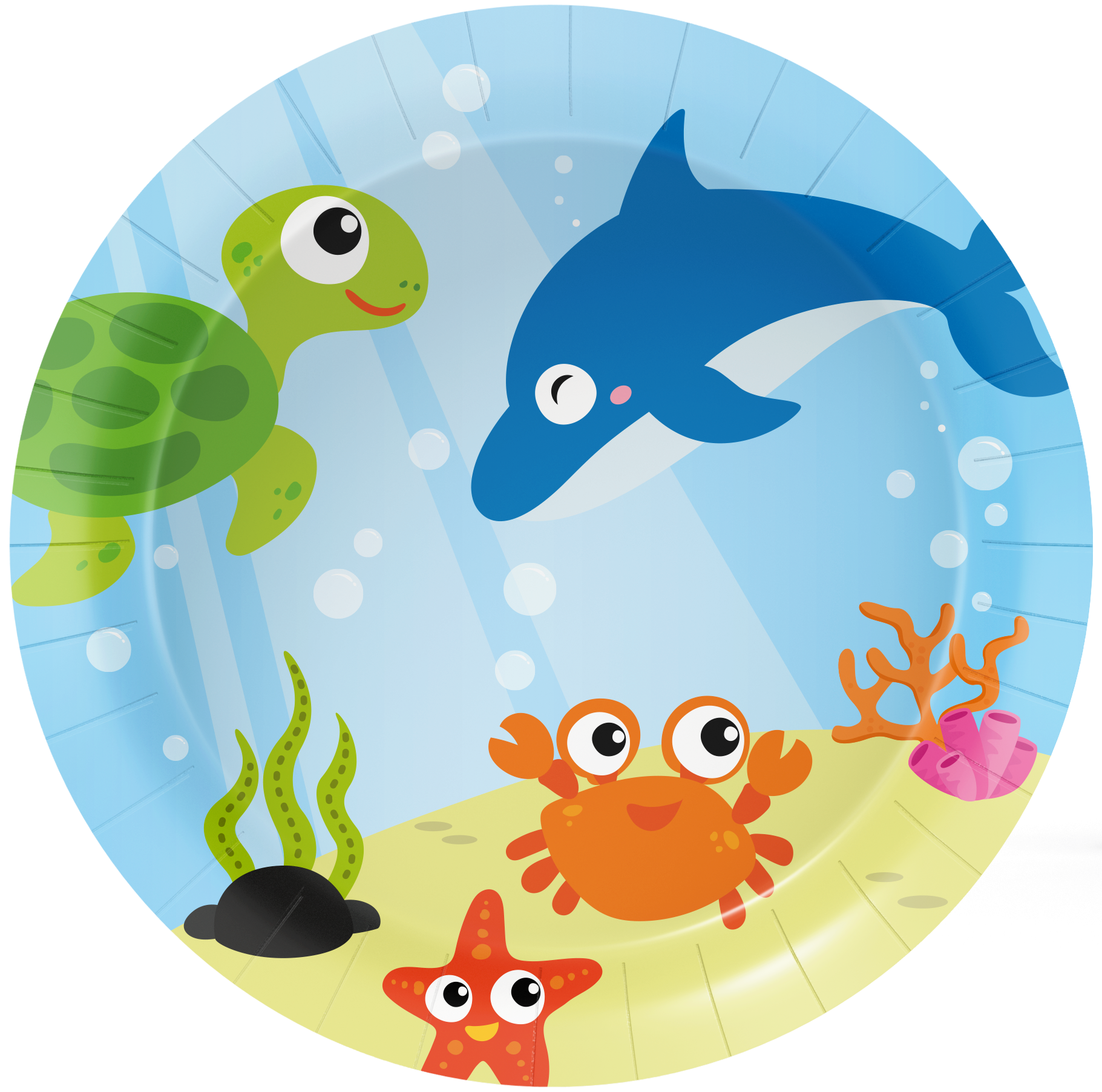 8 assiettes 23 cm OCÉAN PARTY