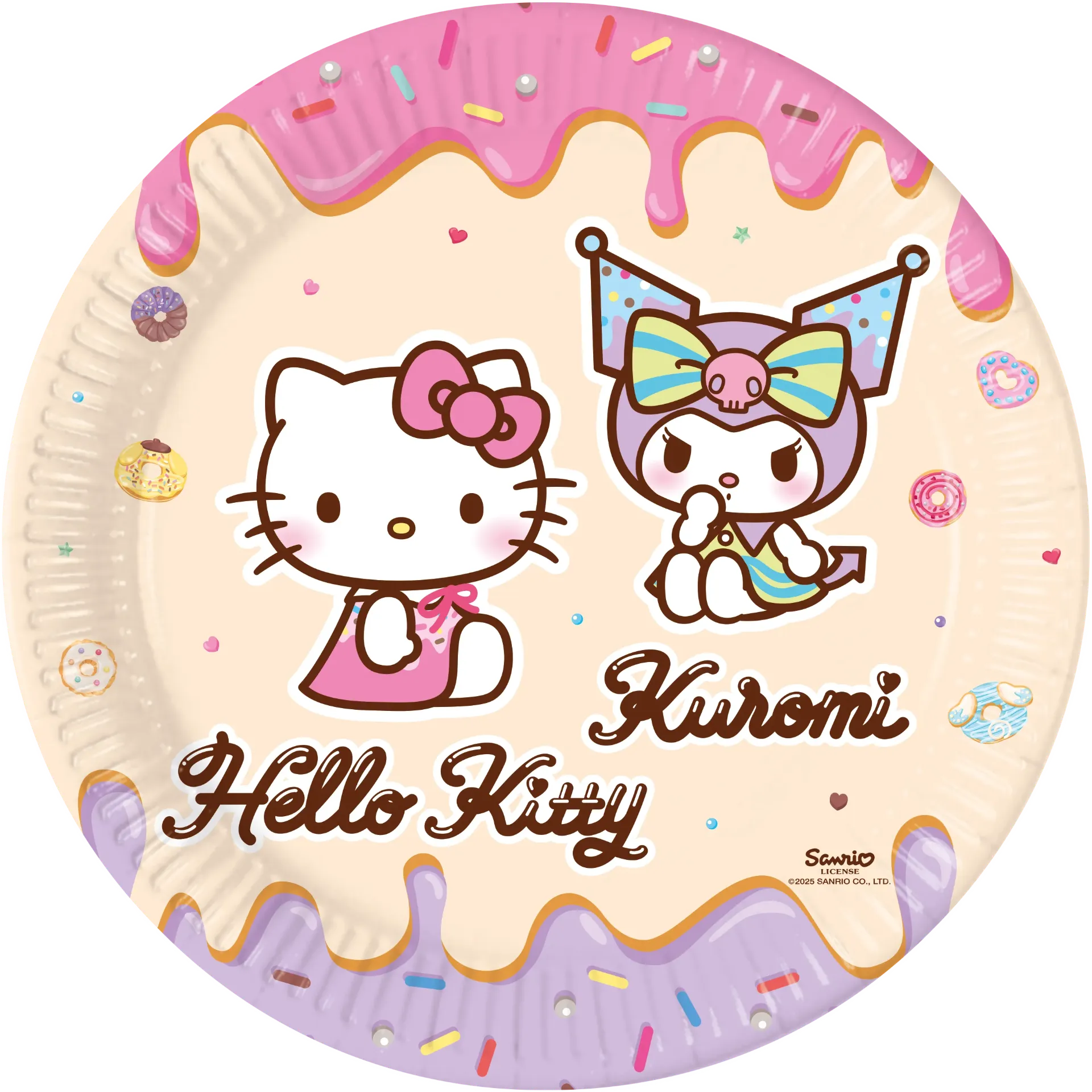 8 piatti Kuromi 23 cm