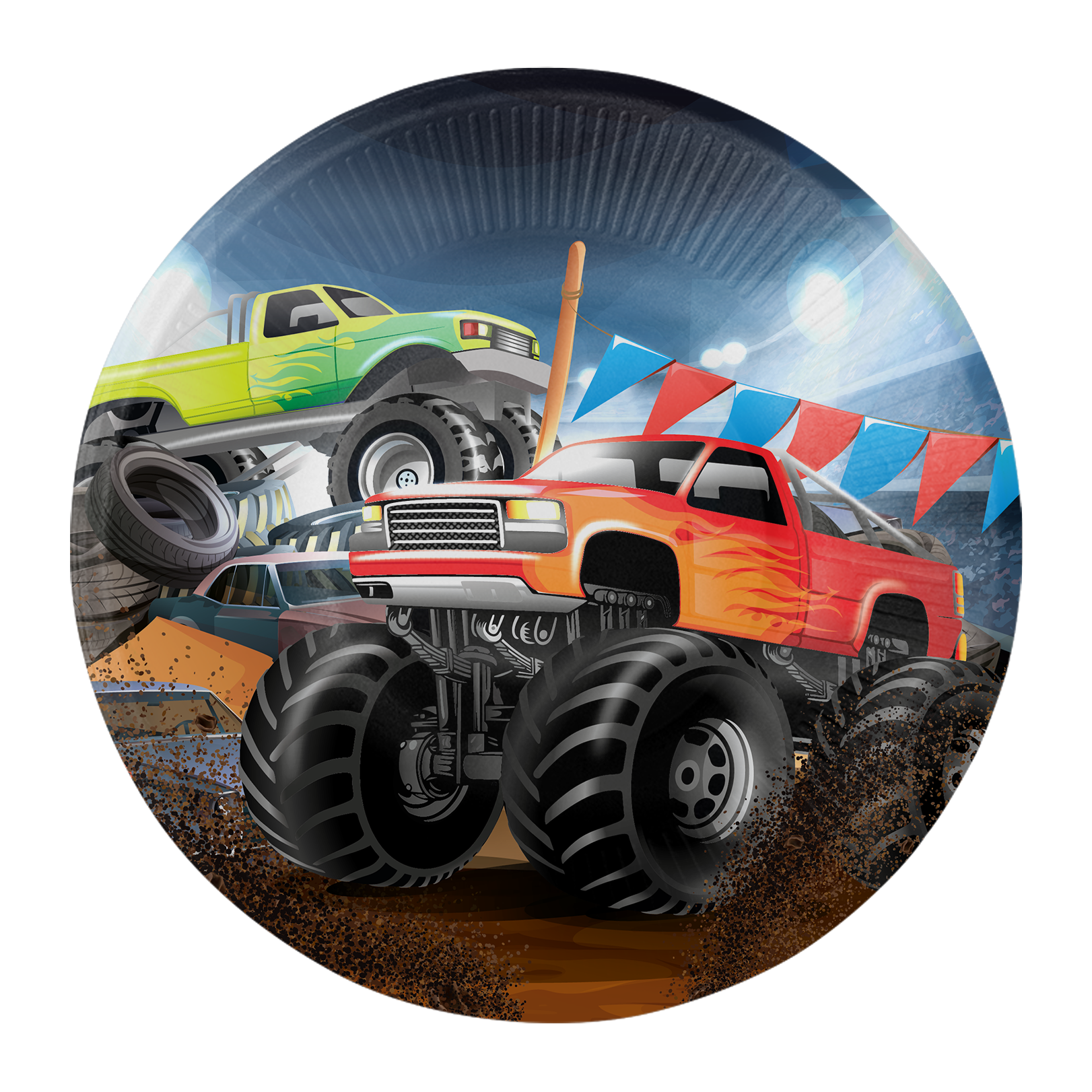 8 Platos Monster Truck Rally 18 cm
