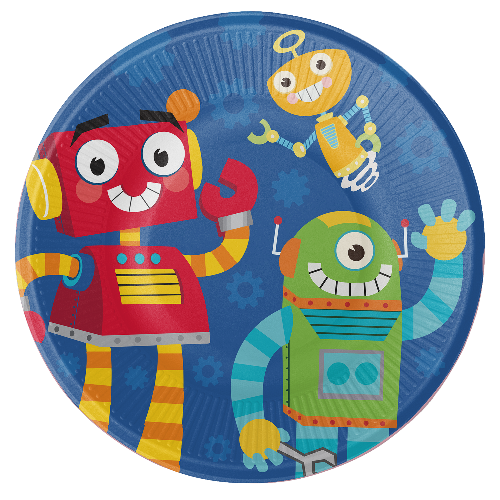 8 Platos Robots 23 cm