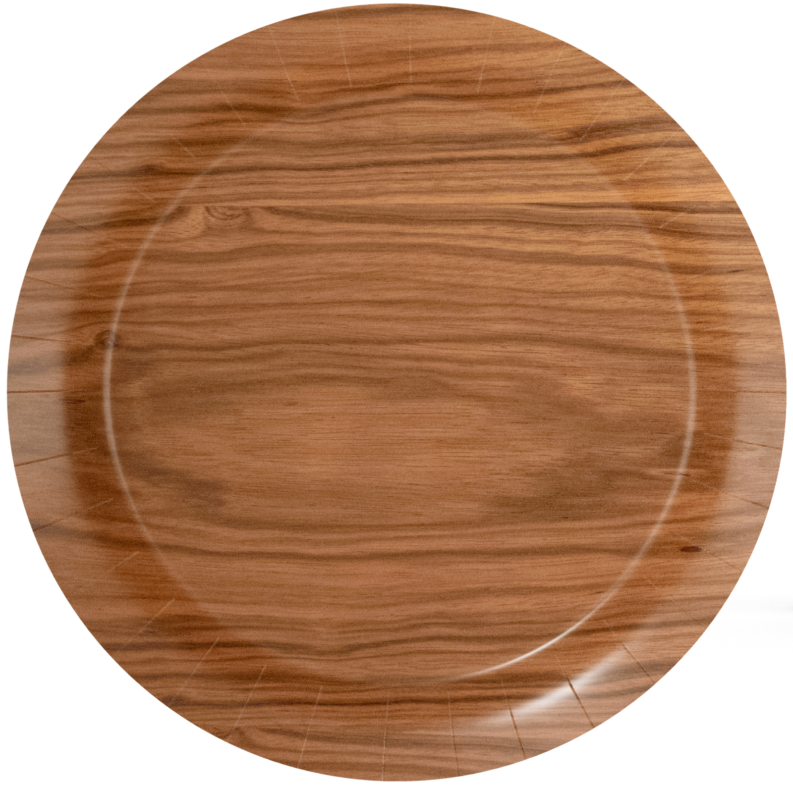 8 assiettes en bois de 23 cm