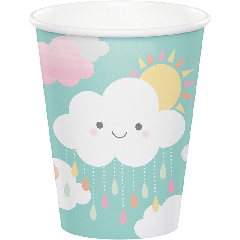 8 VASOS 250 ML SUNSHINE CLOUDS