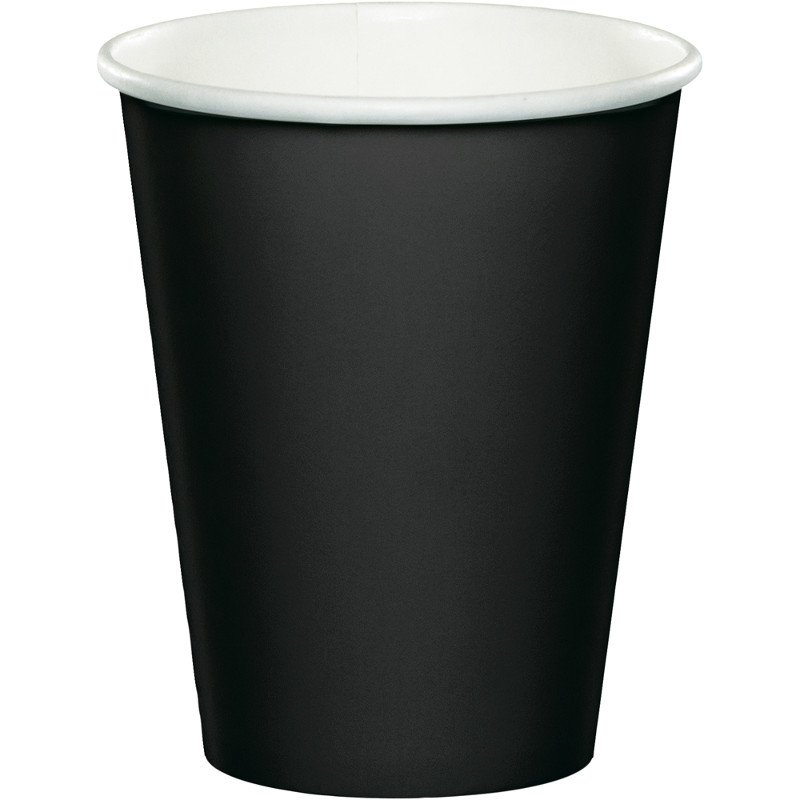 8 GOBELETS EN PAPIER 250 ML VELOURS NOIR