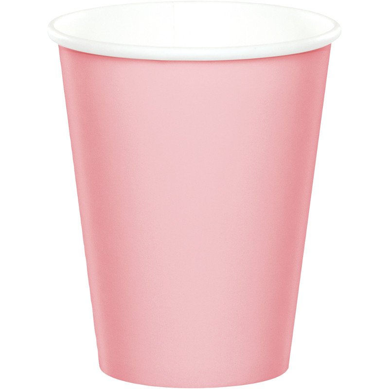 8 BICCHIERI DI CARTA 250 ML CLASSICO ROSA