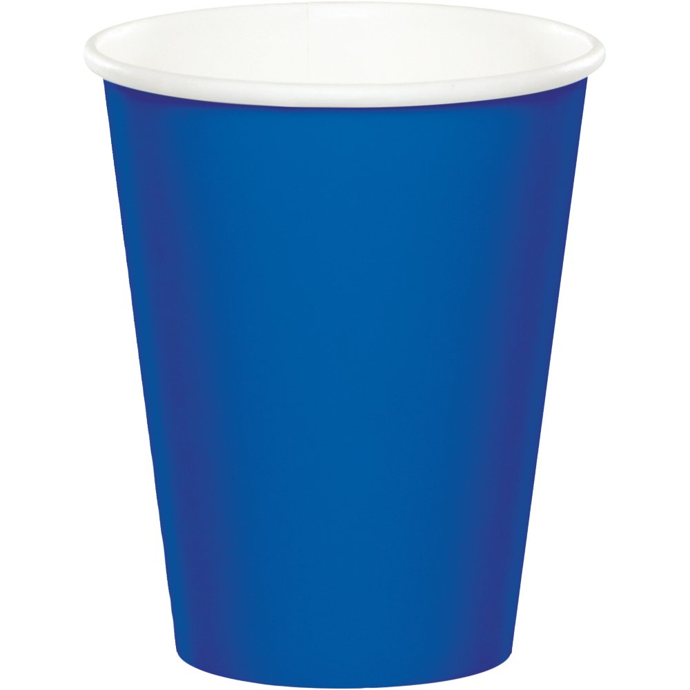 8 BICCHIERI DI CARTA 250 ML COBALTO