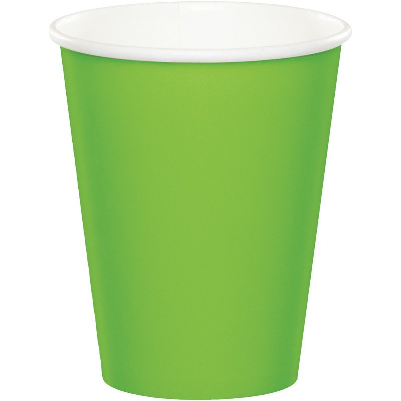 8 GOBELETS EN PAPIER 250 ML CITRON VERT FRAIS