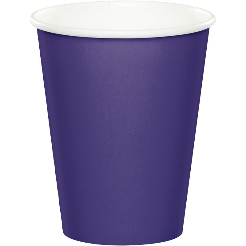 8 BICCHIERI DI CARTA 250 ML VIOLA