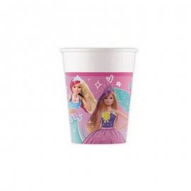 8 VASOS DE PAPEL BARBIE