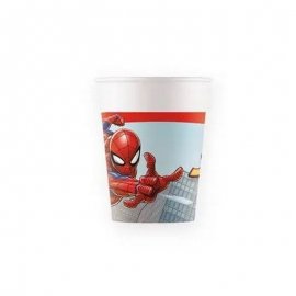 8 BICCHIERI DI CARTA SPIDERMAN
