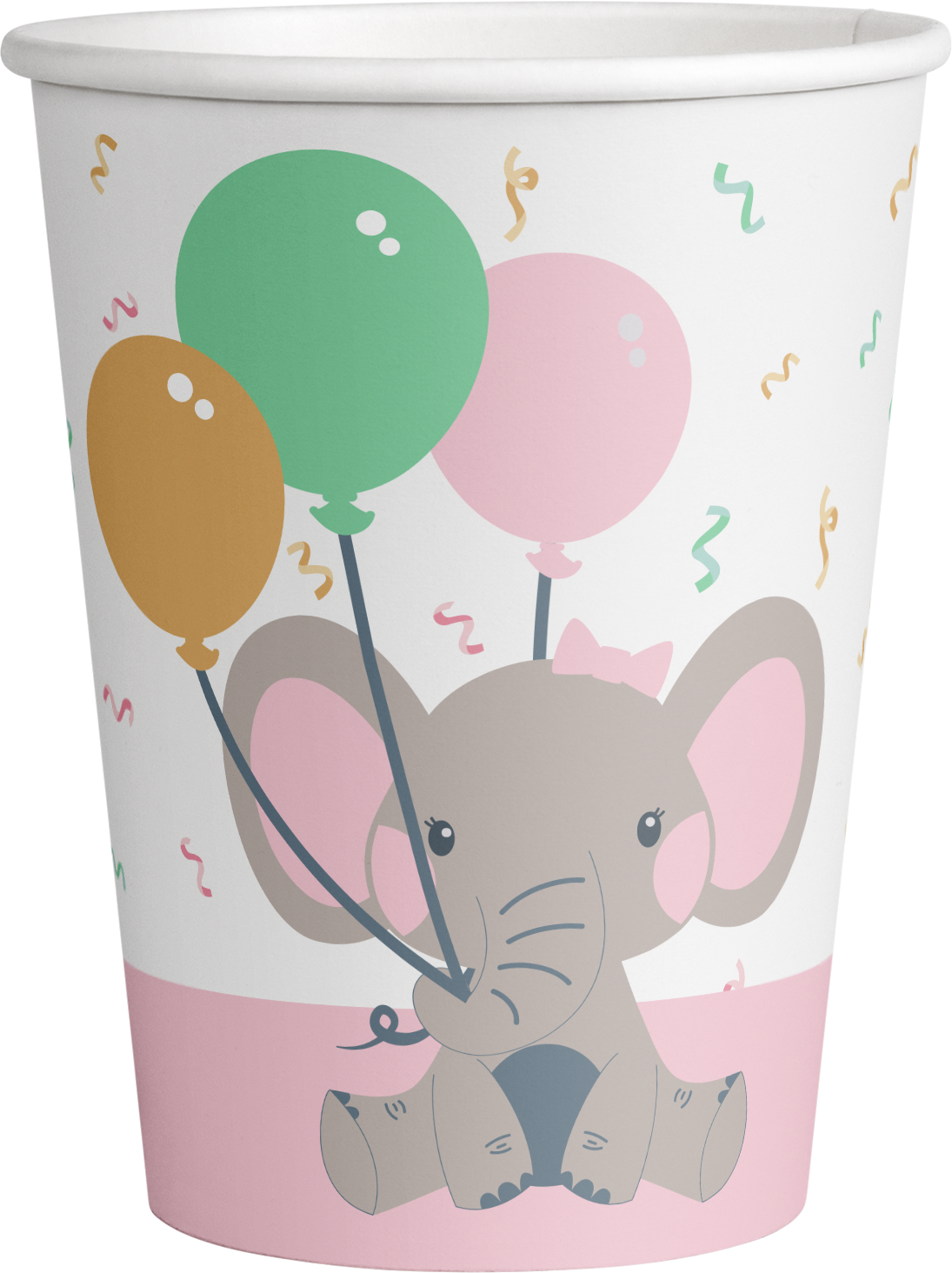 8 verres Pink Elephant de 250 ml