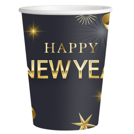 8 VASOS HAPPY NEW YEAR 250 ml