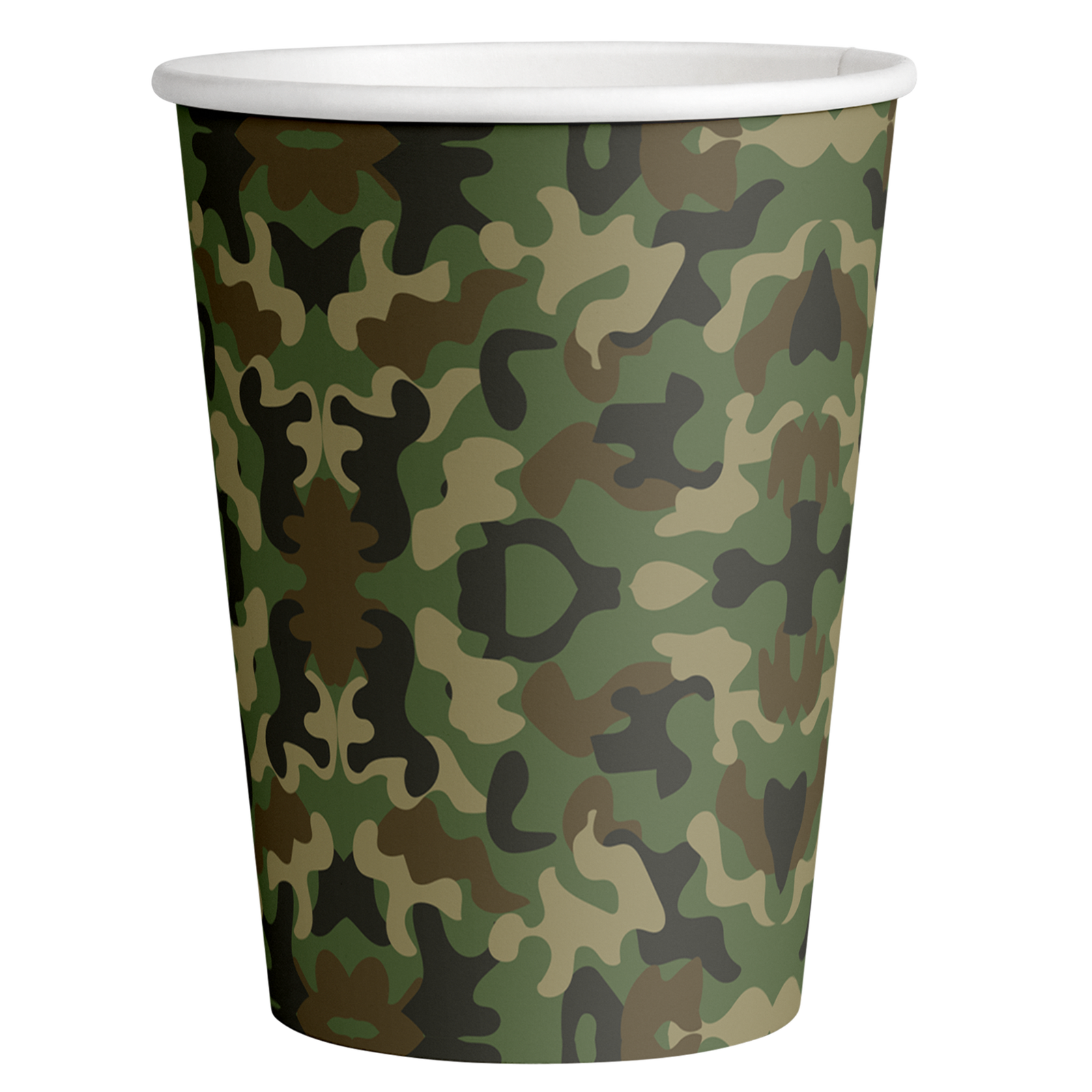 8 Vasos Camuflaje 250 ml