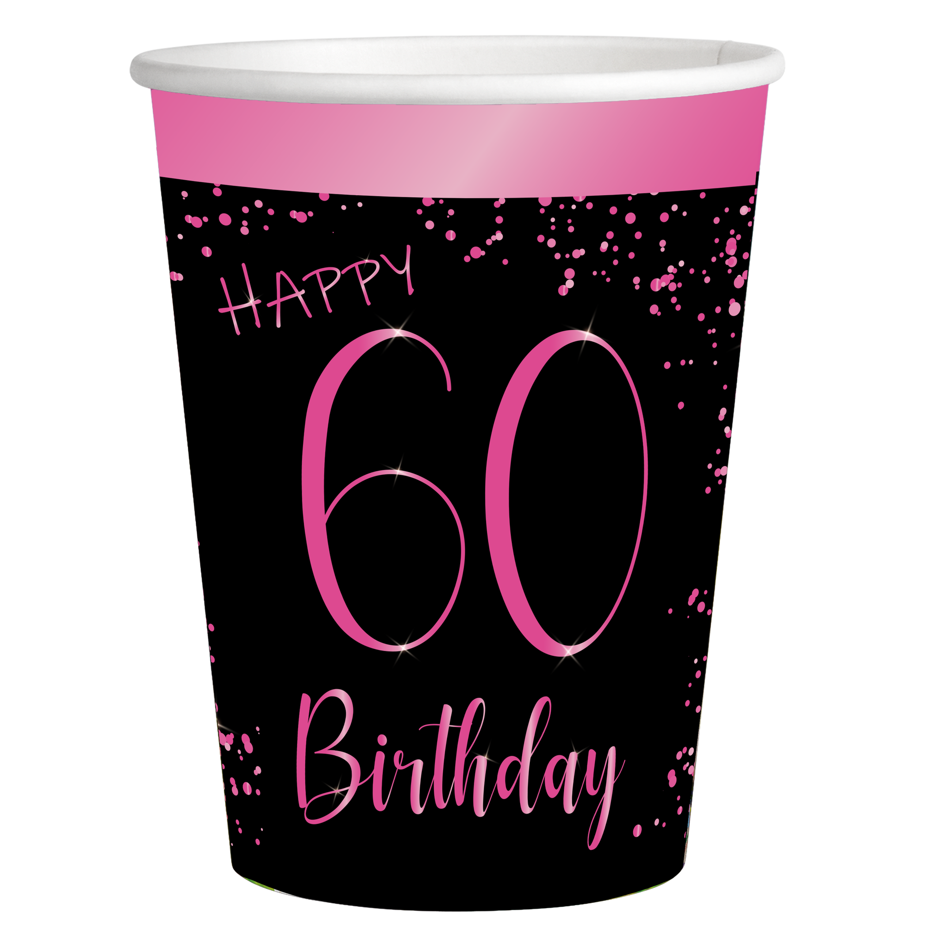 8 Vasos Elegant Pink 60 años 250 ml