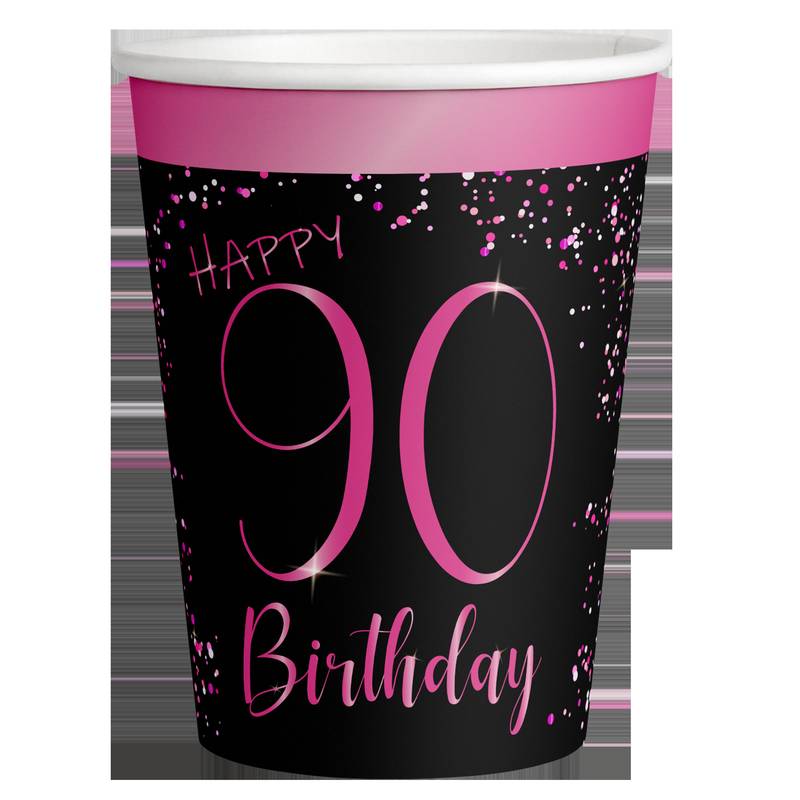 8 Vasos Elegant Pink 90 250 ml