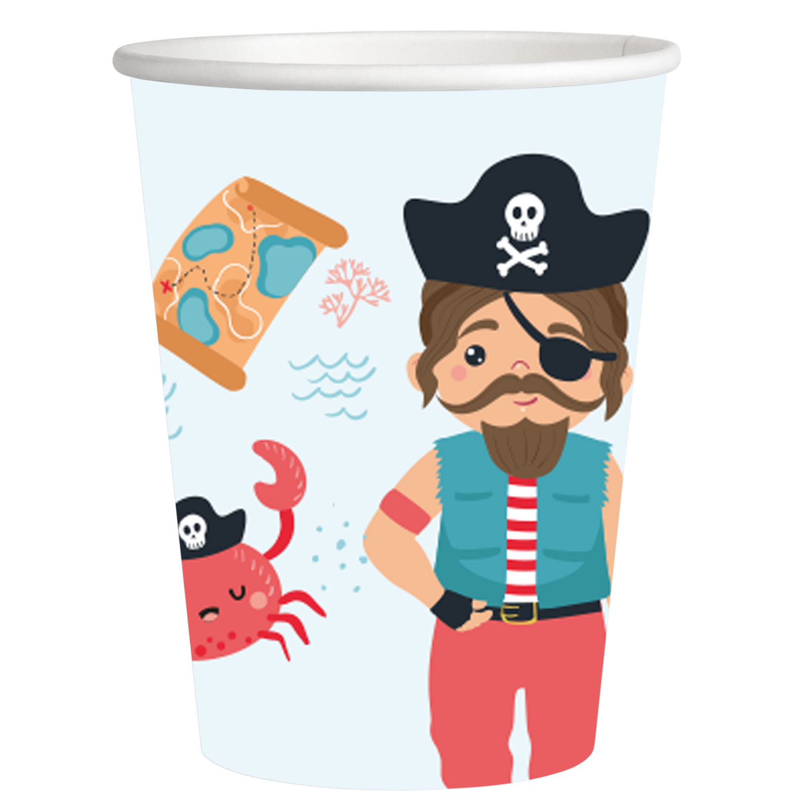 8 bicchieri per feste dei pirati