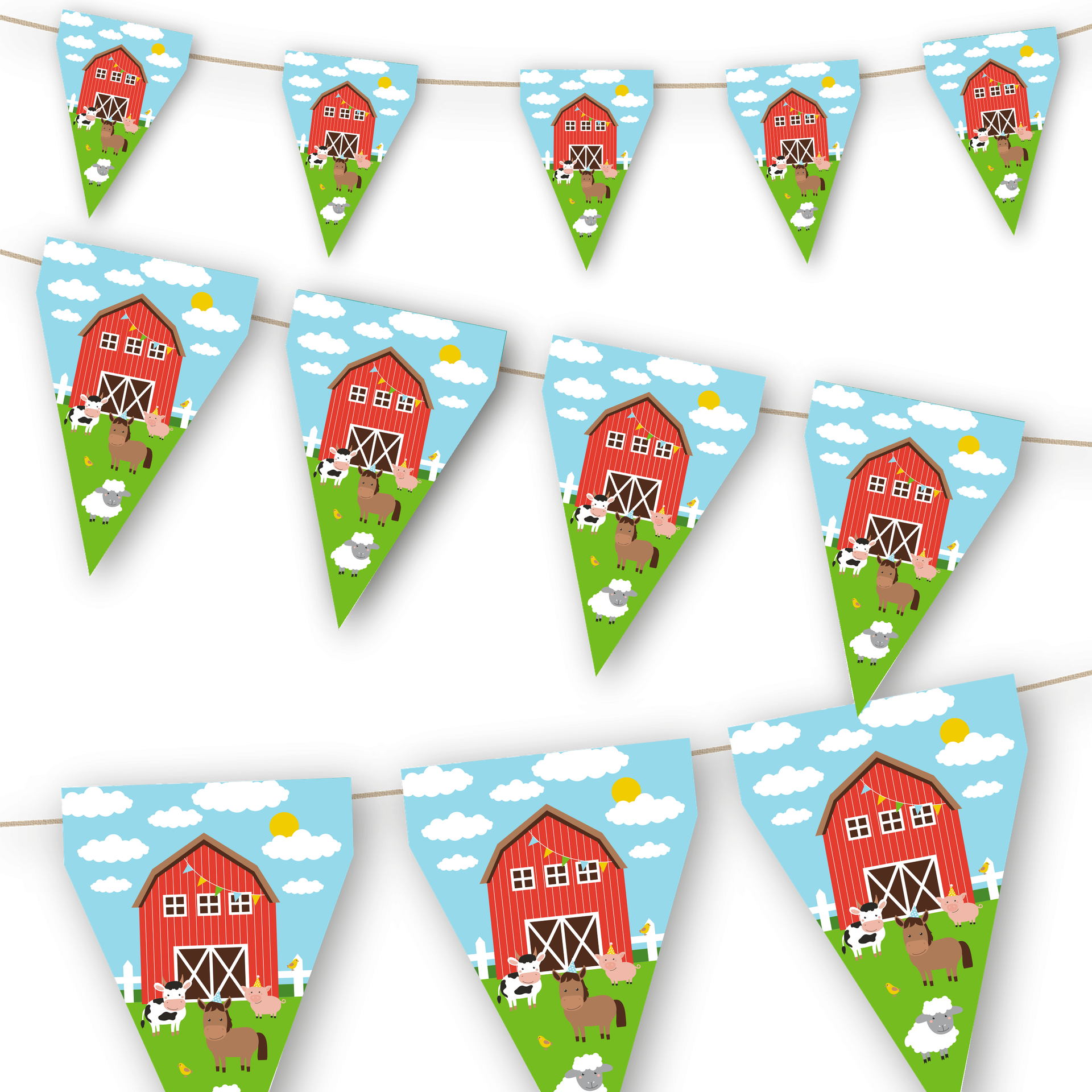 ANIMALI DA FATTORIA gagliardetto 3 m