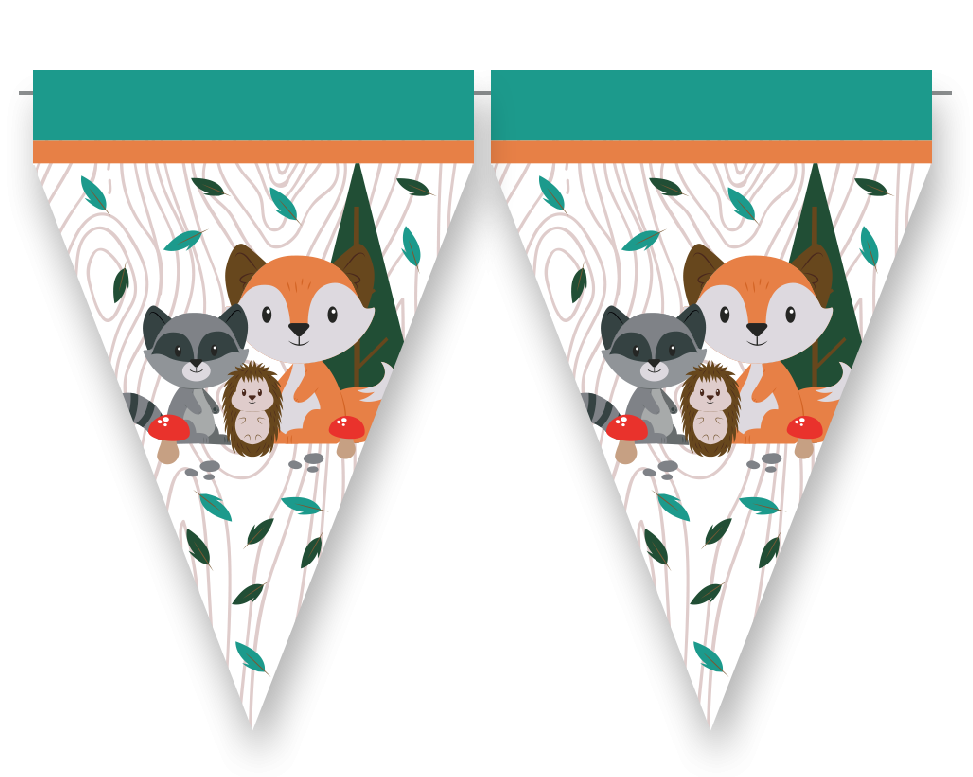 BANDERIN FOREST ANIMALS 3 metros