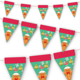 Gagliardetto di Natale di Babbo Natale 3m