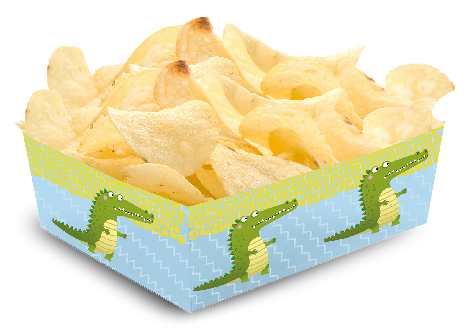 Plateau de fête crocodile 15 x 11 x 6 cm