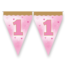 Gagliardetto per bambina di 1 anno, 3 metri