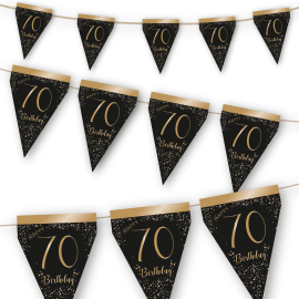 Elegante gagliardetto nero 70 anni