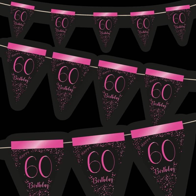 Banderin Elegant Pink 60 años 3 m