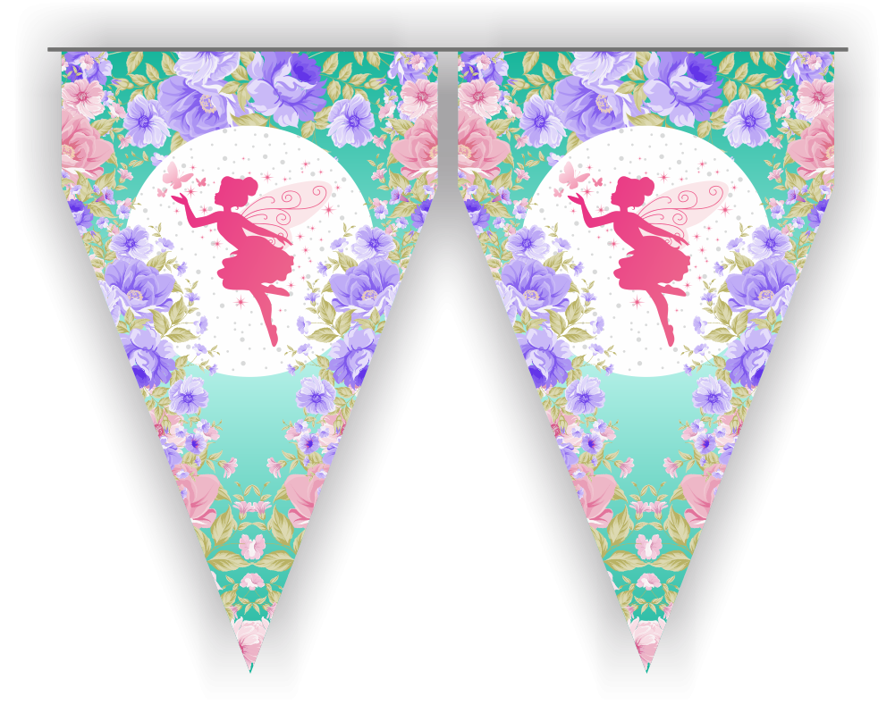 Banderin Floral Fairy 3 metros