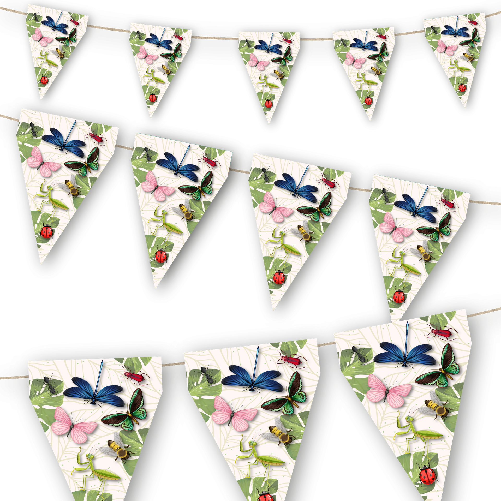 Fanion de fête des insectes de 3 mètres
