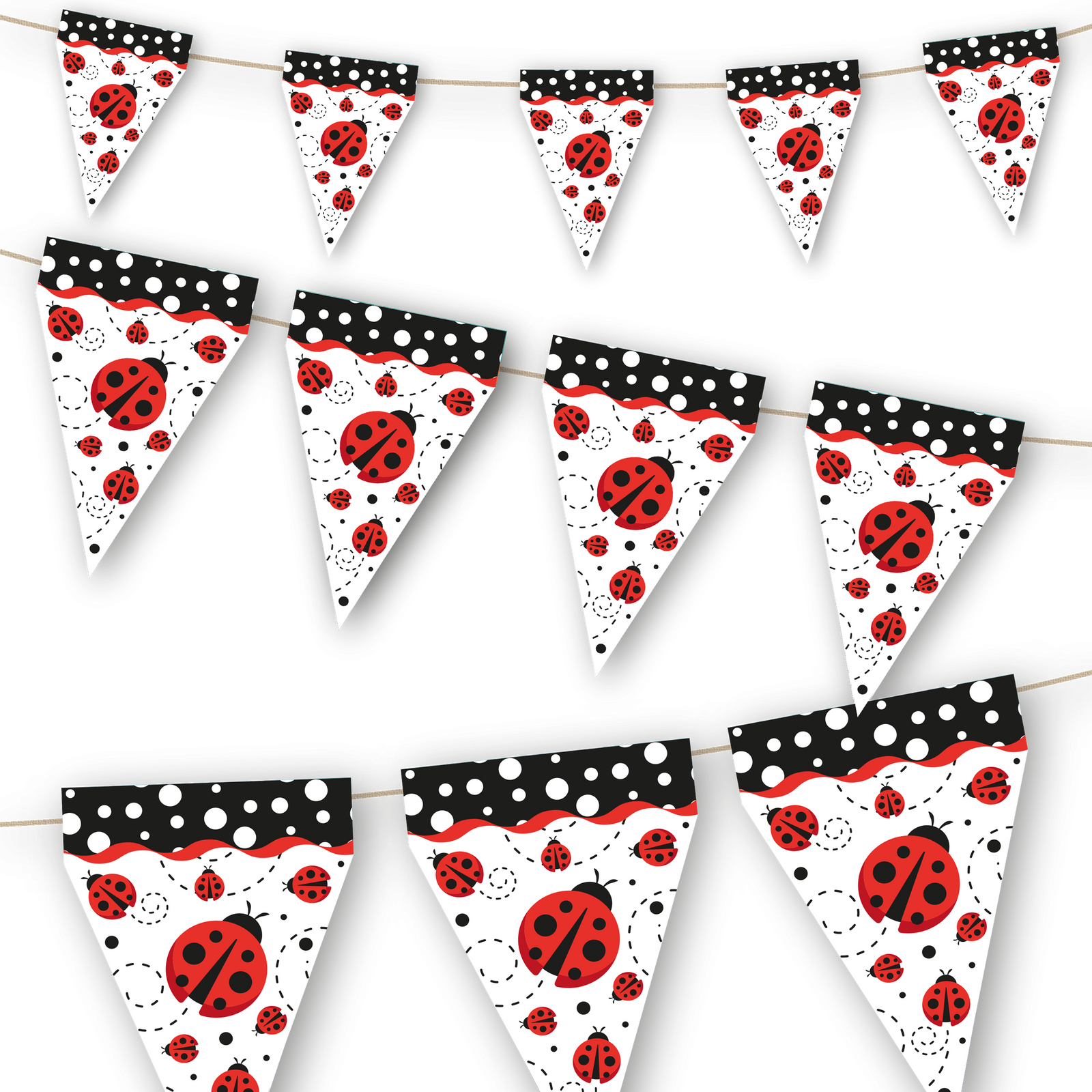 Banderin LADYBUG 3 metros