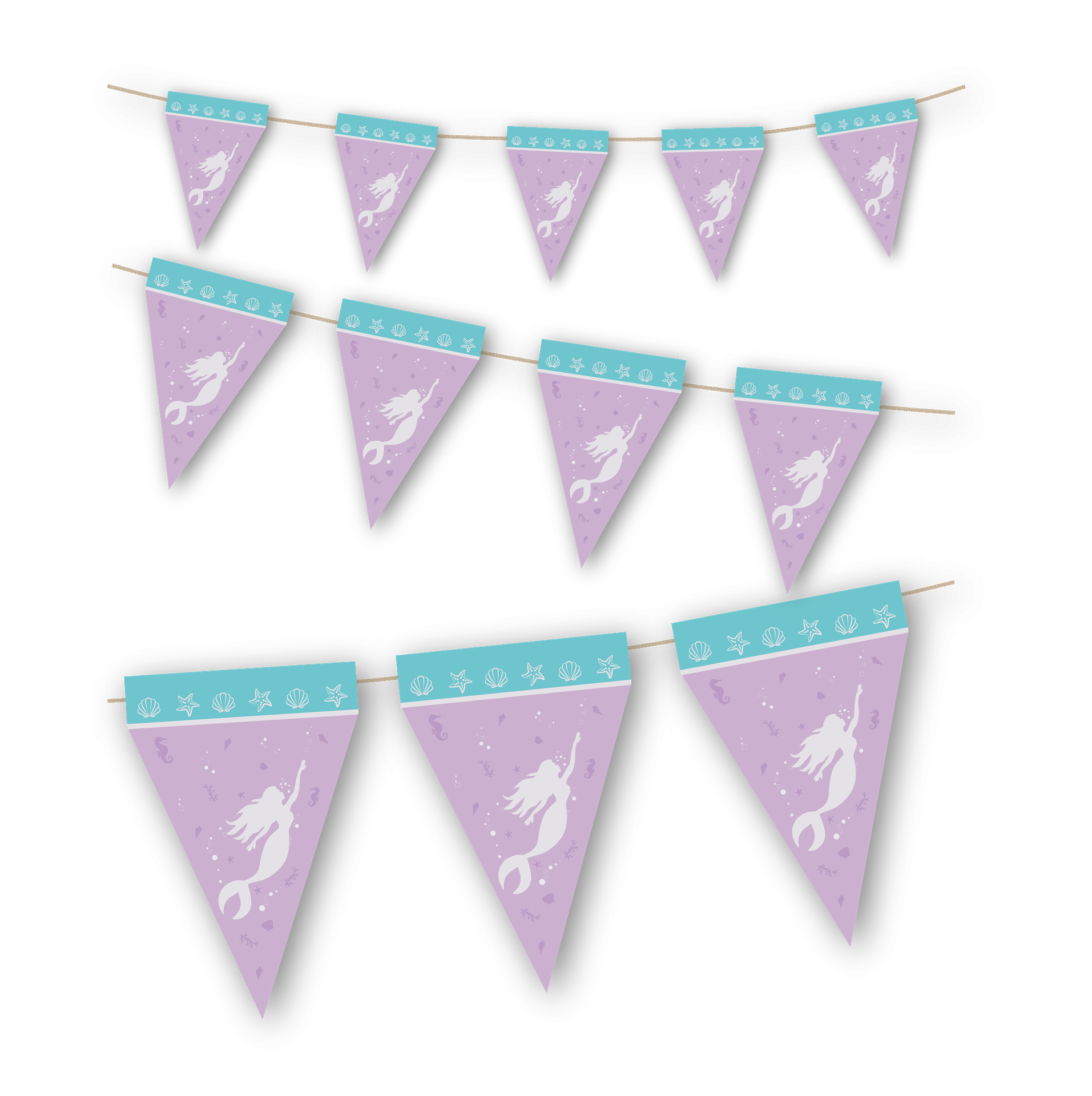 Banderin MERMAID SHINE 3 metros