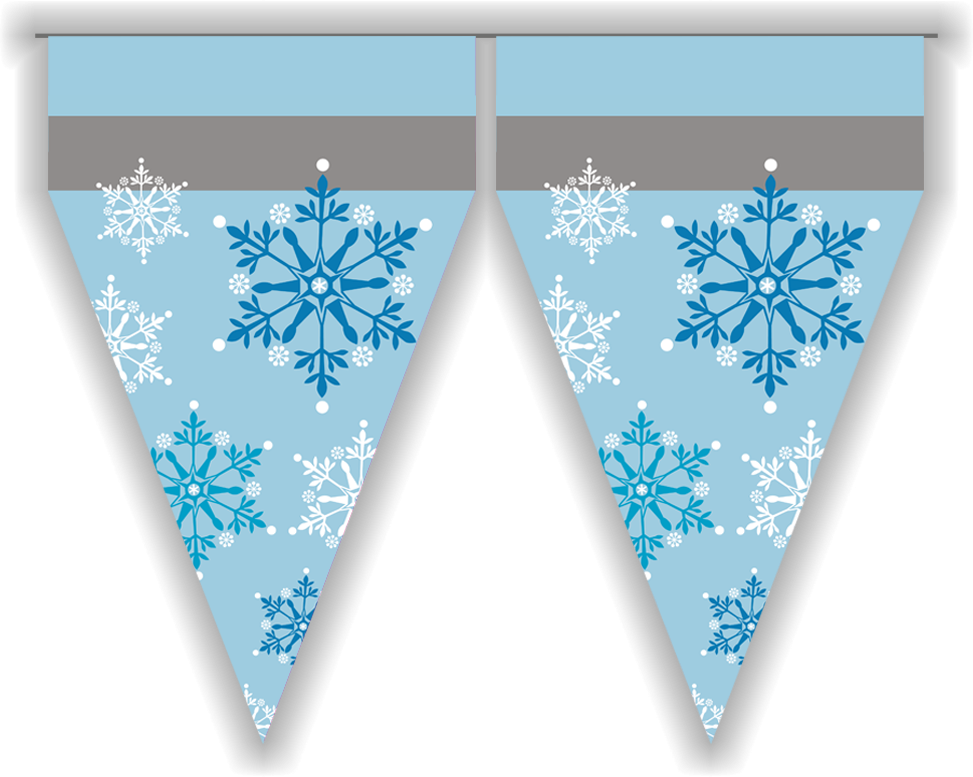 Gagliardetto fiocchi di neve, 3 metri