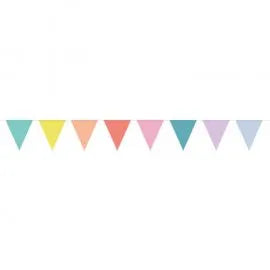 Banderin Triangulos Color Pastel 10 m