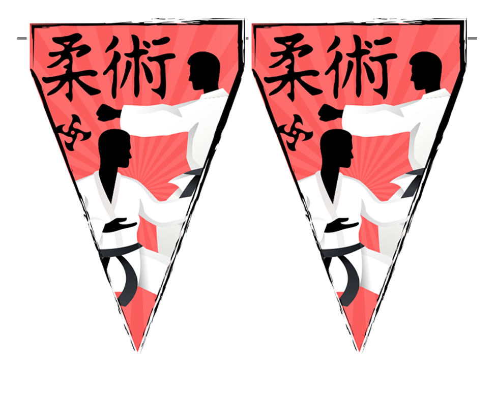 Gagliardetto di karate 3 m